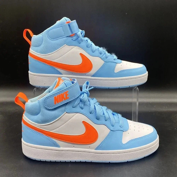 Nike Other - Nike Court Burough Mid 2 BG HF4791 407 NEW 7Y aquarius blue total orange